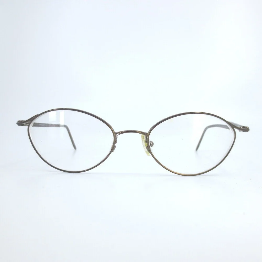 Giorgio Armani 1010 1126 Oval Eyeglasses Bronze Brown Metal Italy 48-17-130
